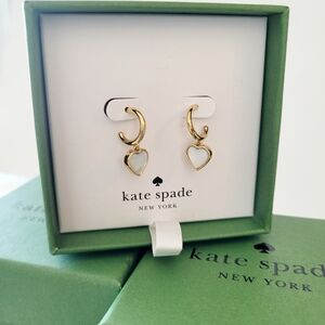 Kate Spade Gold Heart Huggie Earrings